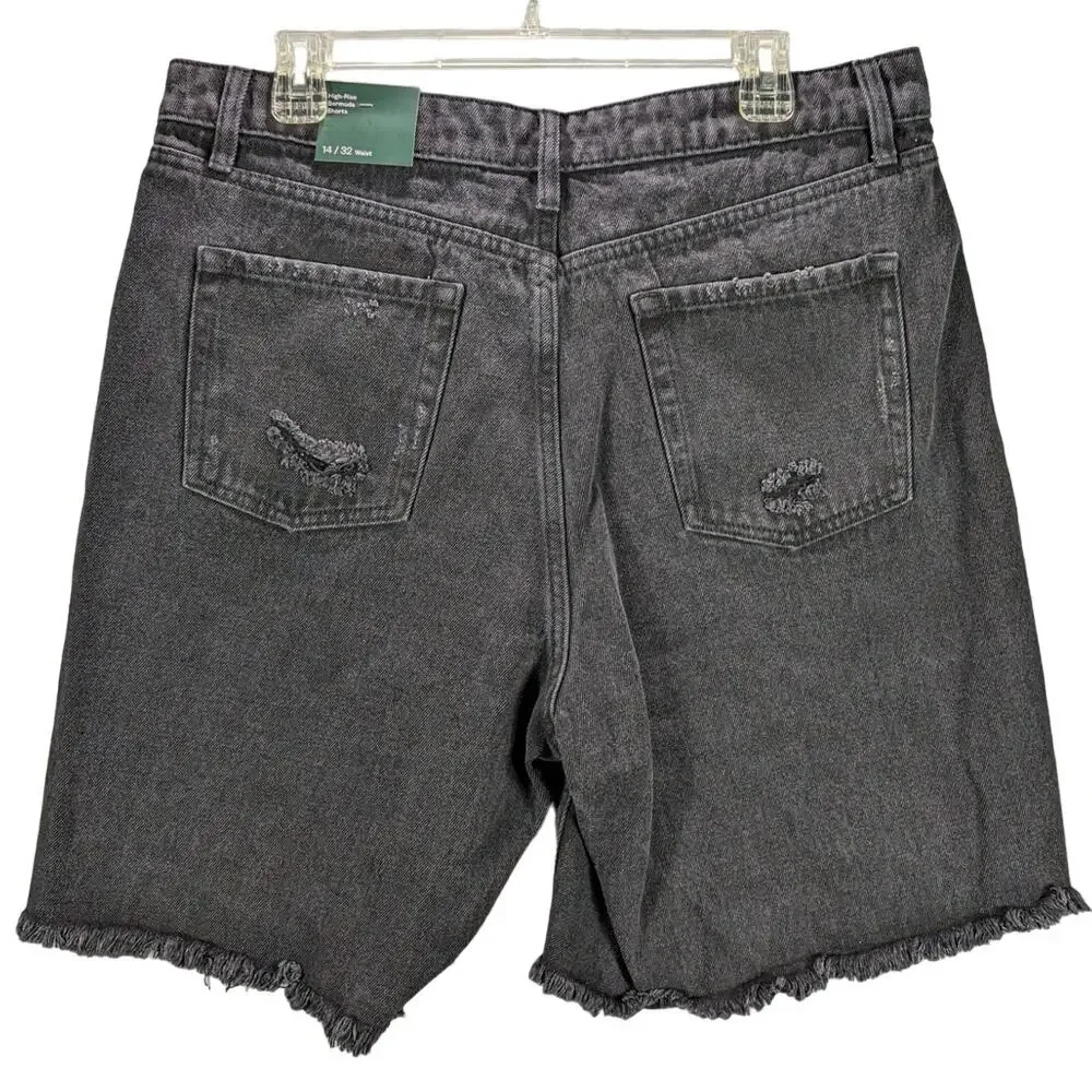 Wild Fable Womens shorts Black Wash Size 14 Cotton High Waist 32 Cotton Target